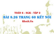 Bài 8.26 trang 60 Toán 6 Tập 2 Kết nối tri thức